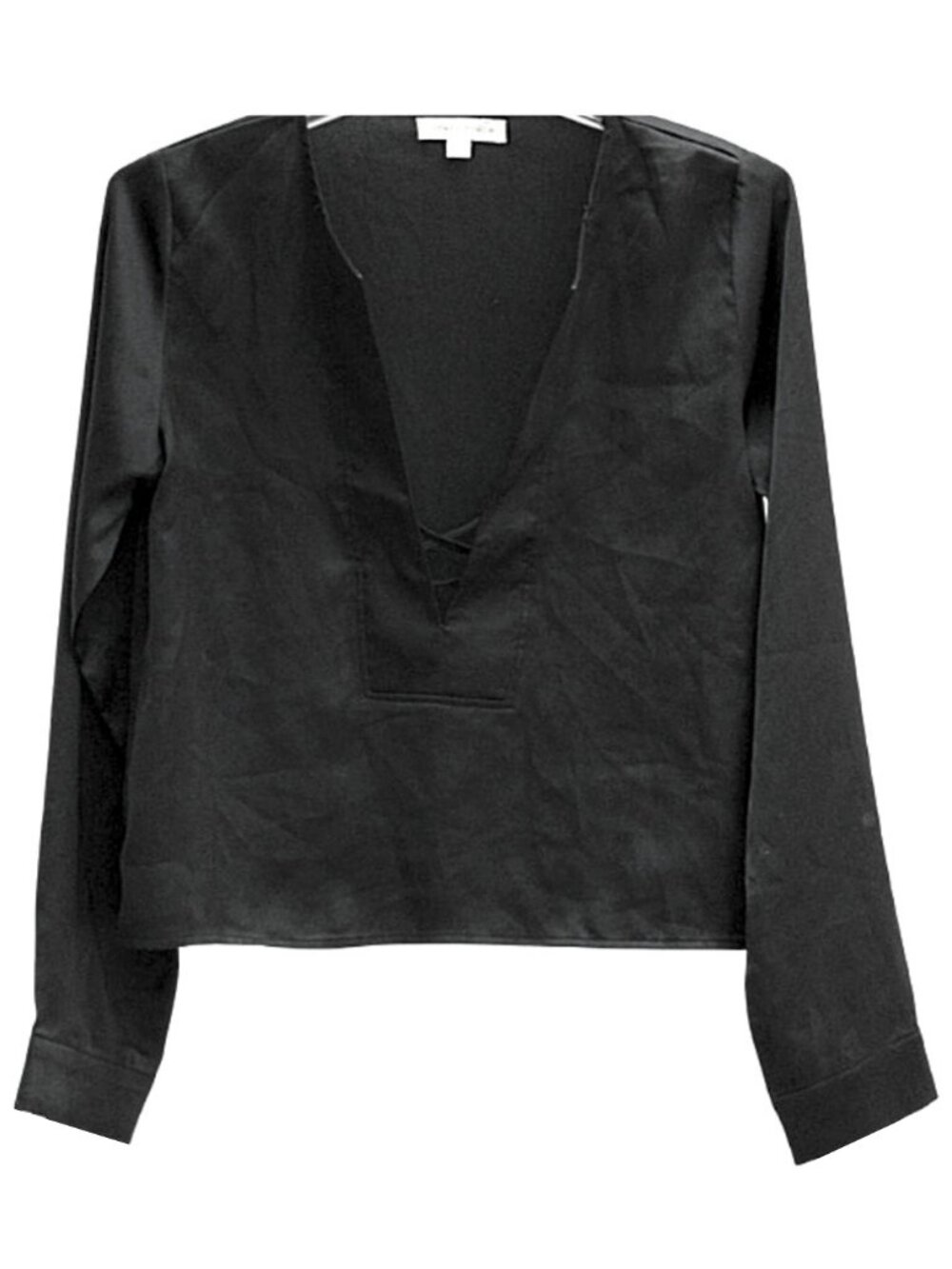 Honey Punch Long Sleeve Satin Top